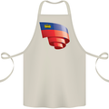 Curled Liechtenstein Flag Liechtensteiner Day Football Cotton Apron 100% Organic Natural