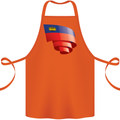 Curled Liechtenstein Flag Liechtensteiner Day Football Cotton Apron 100% Organic Orange