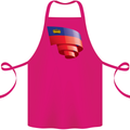 Curled Liechtenstein Flag Liechtensteiner Day Football Cotton Apron 100% Organic Pink