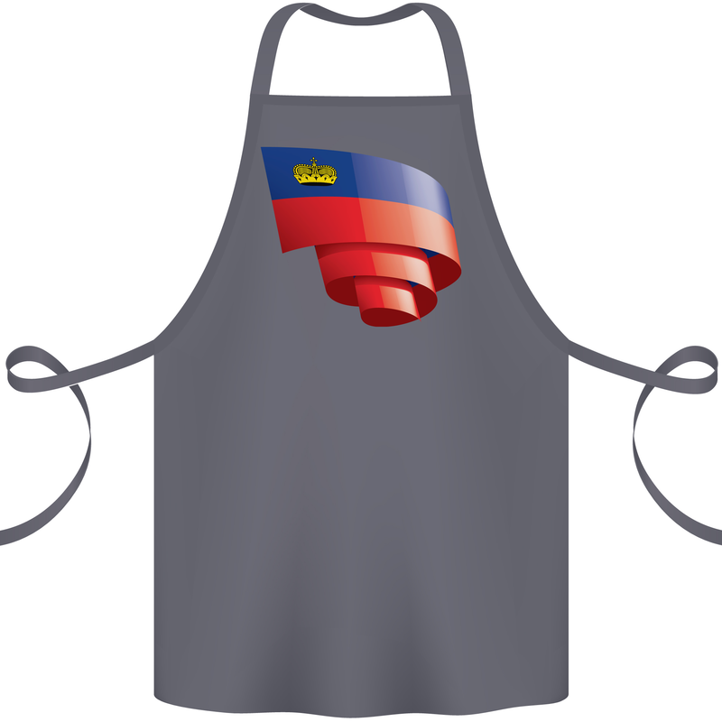Curled Liechtenstein Flag Liechtensteiner Day Football Cotton Apron 100% Organic Steel