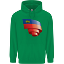 Curled Liechtenstein Flag Liechtensteiner Day Football Mens 80% Cotton Hoodie Irish Green