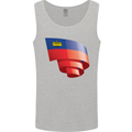 Curled Liechtenstein Flag Liechtensteiner Day Football Mens Vest Tank Top Sports Grey