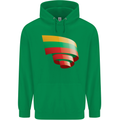 Curled Lithuania Flag Lithuania Day Football Childrens Kids Hoodie Irish Green