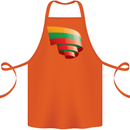 Curled Lithuania Flag Lithuania Day Football Cotton Apron 100% Organic Orange