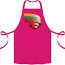 Curled Lithuania Flag Lithuania Day Football Cotton Apron 100% Organic Pink