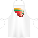 Curled Lithuania Flag Lithuania Day Football Cotton Apron 100% Organic White