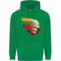 Curled Lithuania Flag Lithuania Day Football Mens 80% Cotton Hoodie Irish Green