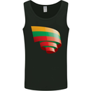 Curled Lithuania Flag Lithuania Day Football Mens Vest Tank Top Black