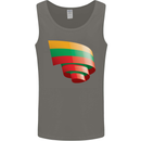 Curled Lithuania Flag Lithuania Day Football Mens Vest Tank Top Charcoal