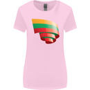 Curled Lithuania Flag Lithuania Day Football Womens Wider Cut T-Shirt Light Pink
