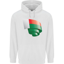 Curled Madagascar Flag Madagascan Day Football Childrens Kids Hoodie White