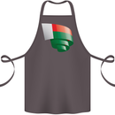 Curled Madagascar Flag Madagascan Day Football Cotton Apron 100% Organic Dark Grey
