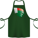 Curled Madagascar Flag Madagascan Day Football Cotton Apron 100% Organic Forest Green