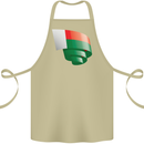 Curled Madagascar Flag Madagascan Day Football Cotton Apron 100% Organic Khaki