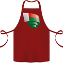 Curled Madagascar Flag Madagascan Day Football Cotton Apron 100% Organic Maroon
