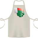 Curled Madagascar Flag Madagascan Day Football Cotton Apron 100% Organic Natural