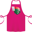 Curled Madagascar Flag Madagascan Day Football Cotton Apron 100% Organic Pink