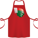 Curled Madagascar Flag Madagascan Day Football Cotton Apron 100% Organic Red