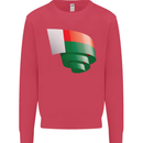 Curled Madagascar Flag Madagascan Day Football Kids Sweatshirt Jumper Heliconia