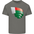 Curled Madagascar Flag Madagascan Day Football Kids T-Shirt Childrens Charcoal