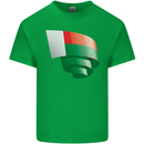 Curled Madagascar Flag Madagascan Day Football Kids T-Shirt Childrens Irish Green