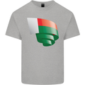 Curled Madagascar Flag Madagascan Day Football Kids T-Shirt Childrens Sports Grey