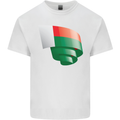 Curled Madagascar Flag Madagascan Day Football Kids T-Shirt Childrens White