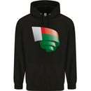 Curled Madagascar Flag Madagascan Day Football Mens 80% Cotton Hoodie Black