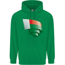 Curled Madagascar Flag Madagascan Day Football Mens 80% Cotton Hoodie Irish Green