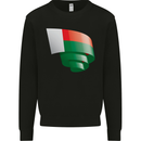 Curled Madagascar Flag Madagascan Day Football Mens Sweatshirt Jumper Black