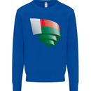 Curled Madagascar Flag Madagascan Day Football Mens Sweatshirt Jumper Royal Blue