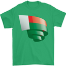 Curled Madagascar Flag Madagascan Day Football Mens T-Shirt 100% Cotton Irish Green