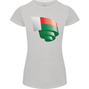 Curled Madagascar Flag Madagascan Day Football Womens Petite Cut T-Shirt Sports Grey