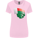 Curled Madagascar Flag Madagascan Day Football Womens Wider Cut T-Shirt Light Pink