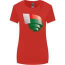 Curled Madagascar Flag Madagascan Day Football Womens Wider Cut T-Shirt Red