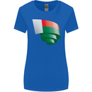 Curled Madagascar Flag Madagascan Day Football Womens Wider Cut T-Shirt Royal Blue