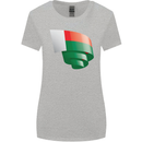 Curled Madagascar Flag Madagascan Day Football Womens Wider Cut T-Shirt Sports Grey