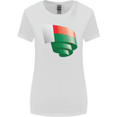 Curled Madagascar Flag Madagascan Day Football Womens Wider Cut T-Shirt White