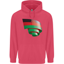 Curled Malawi Flag Malawian Day Football Childrens Kids Hoodie Heliconia