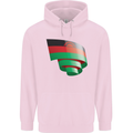 Curled Malawi Flag Malawian Day Football Childrens Kids Hoodie Light Pink