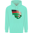 Curled Malawi Flag Malawian Day Football Childrens Kids Hoodie Peppermint