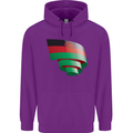 Curled Malawi Flag Malawian Day Football Childrens Kids Hoodie Purple