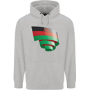 Curled Malawi Flag Malawian Day Football Childrens Kids Hoodie Sports Grey