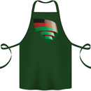 Curled Malawi Flag Malawian Day Football Cotton Apron 100% Organic Forest Green