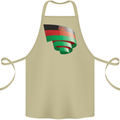 Curled Malawi Flag Malawian Day Football Cotton Apron 100% Organic Khaki