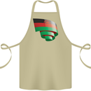 Curled Malawi Flag Malawian Day Football Cotton Apron 100% Organic Khaki