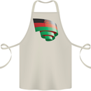 Curled Malawi Flag Malawian Day Football Cotton Apron 100% Organic Natural