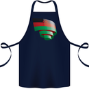 Curled Malawi Flag Malawian Day Football Cotton Apron 100% Organic Navy Blue