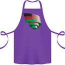 Curled Malawi Flag Malawian Day Football Cotton Apron 100% Organic Purple
