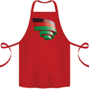 Curled Malawi Flag Malawian Day Football Cotton Apron 100% Organic Red